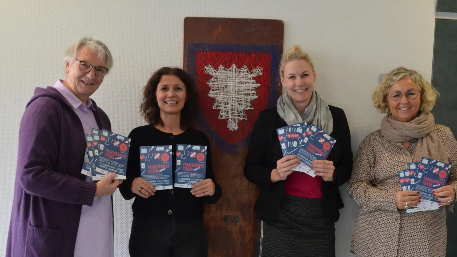 Christine Göbel (SoVD), Sengül Fernando, Nadine Nelle und Kathrin Oltrogge (alle Amt für Gleichstellung des Landkreises) laden zur Veranstaltung „Frauenkörper ticken anders“ ein.  (Foto: privat)