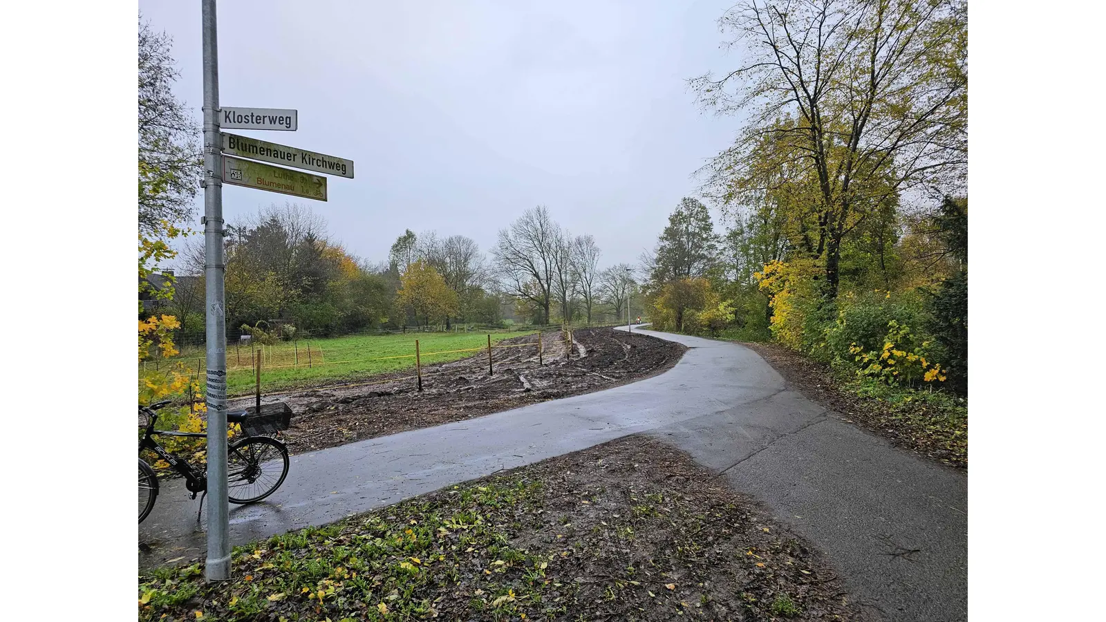 Nach den Fällarbeiten: Der Blumenauer Kirchweg macht optisch ein anderer Eindruck.