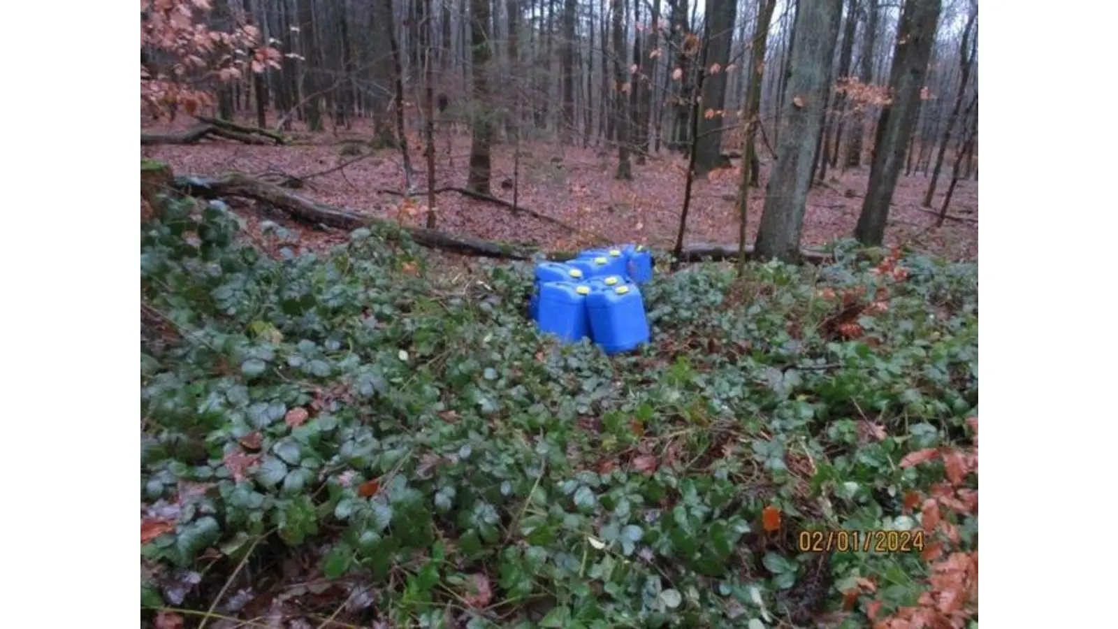 Entsorgte Kanister im Wald. (Foto: privat)