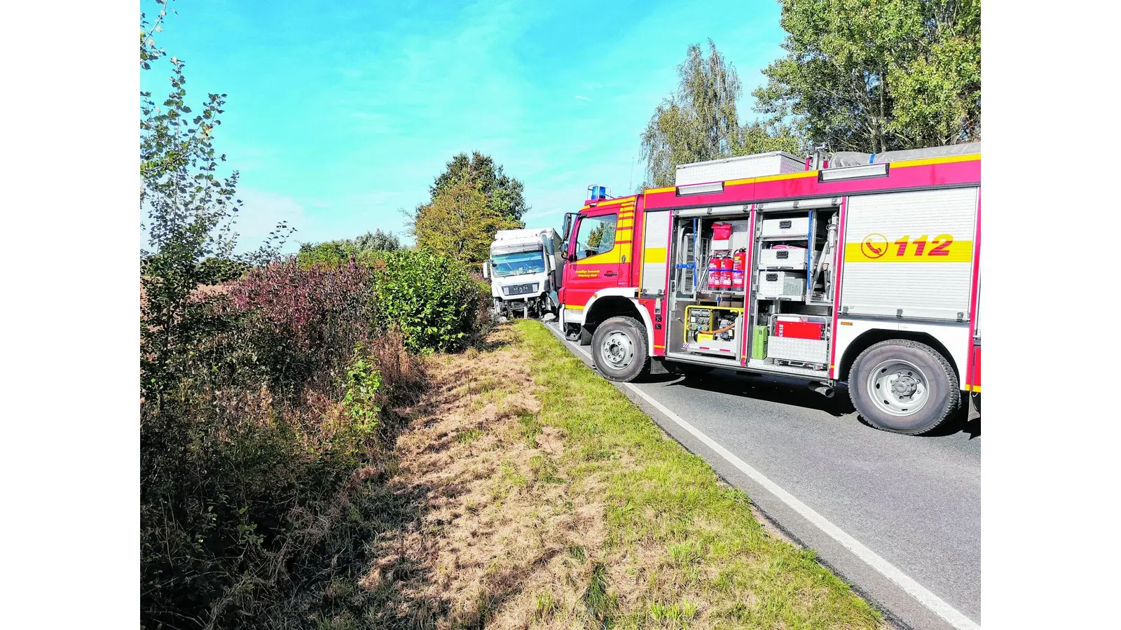 Schwerer Unfall auf der B 83 (Foto: nh)