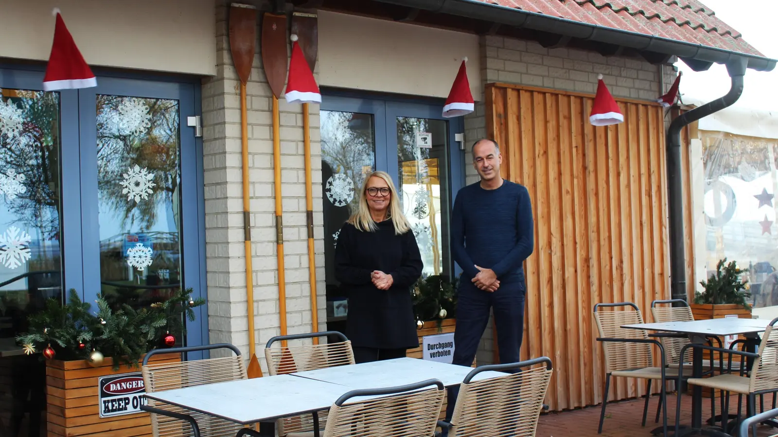 Steuern das Bootshaus: Stefanie Köhler und Tim Gömann. (Foto: wb)