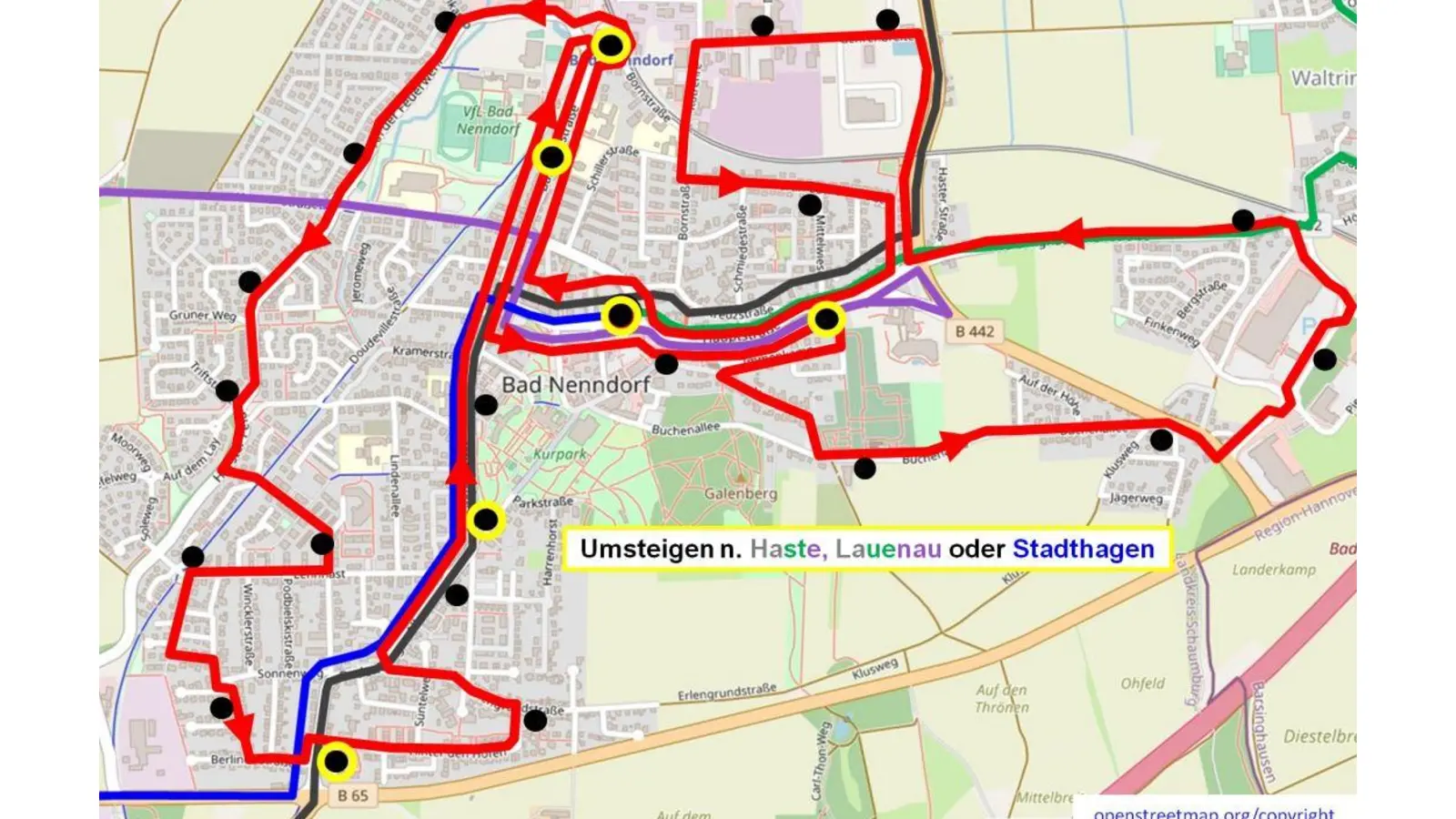 Eine Skizze der Strecken. (Foto: Bürgerbusverein)