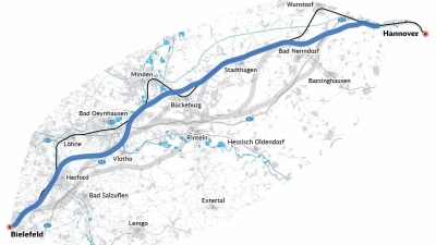 Die Mehrzahl der Planungsvarianten führt zu einer Zerschneidung des Raums Nenndorf. (Foto: Deutsche Bahn)